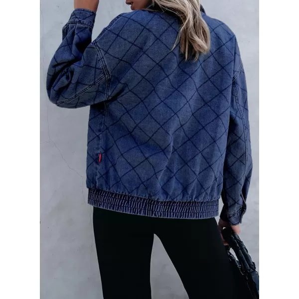 Sidefeel Womens Denim Jeans Jacket Long Sleeve Overszied Jean Coat Boyfriend Fall Outfit 2024 TrendyBluing