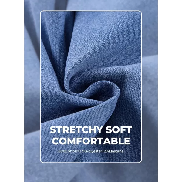 Sidefeel Womens High Waist Flare Jeans Baggy Stretchy Wide Leg Denim PantsIceland Blue