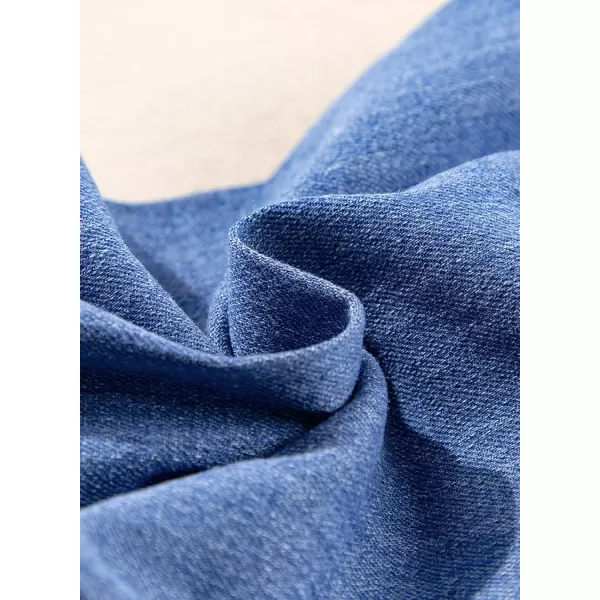 Sidefeel Womens Wide Leg Jeans Casual Baggy High Waisted Stretch Denim PantsSky Blue
