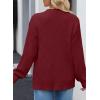 imageSidefeel Womens 2024 Fall Long Sleeve Open Front Checkered Cardigan Sweaters Trendy Loose Fit Chunky Knit Sweaters OutwearBurgundy