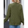 imageSidefeel Womens 2024 Fall Long Sleeve Open Front Checkered Cardigan Sweaters Trendy Loose Fit Chunky Knit Sweaters OutwearGreen
