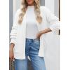 imageSidefeel Womens 2024 Fall Long Sleeve Open Front Checkered Cardigan Sweaters Trendy Loose Fit Chunky Knit Sweaters OutwearWhite