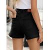 imageSidefeel Womens Denim Shorts High Waisted Stretchy Casual Summer Jean Shorts with PocketsBlack