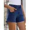 imageSidefeel Womens Denim Shorts High Waisted Stretchy Casual Summer Jean Shorts with PocketsBluing