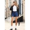 imageSidefeel Womens Denim Shorts High Waisted Stretchy Casual Summer Jean Shorts with PocketsDark Blue