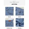 imageSidefeel Womens Denim Shorts High Waisted Stretchy Casual Summer Jean Shorts with PocketsLight Blue