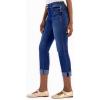 imageSidefeel Womens High Waisted Stretchy Capri Jeans Rollup Skinny Cuffed Cropped Denim PantsBluing