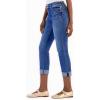 imageSidefeel Womens High Waisted Stretchy Capri Jeans Rollup Skinny Cuffed Cropped Denim PantsDark Blue