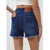 imageSidefeel Womens Jean Shorts High Waisted Casual Stretchy Raw Hem Summer Denim Shorts with PocketsBluing