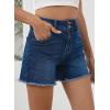 imageSidefeel Womens Jean Shorts High Waisted Casual Stretchy Raw Hem Summer Denim Shorts with PocketsBluing