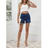 imageSidefeel Womens Jean Shorts High Waisted Casual Stretchy Raw Hem Summer Denim Shorts with PocketsBluing