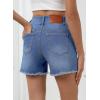imageSidefeel Womens Jean Shorts High Waisted Casual Stretchy Raw Hem Summer Denim Shorts with PocketsLight Blue