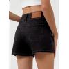 imageSidefeel Womens Jean Shorts High Waisted Casual Summer Stretchy Denim Shorts with Pockets FrontBlack