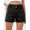 imageSidefeel Womens Jean Shorts High Waisted Casual Summer Stretchy Denim Shorts with Pockets FrontBlack