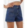 imageSidefeel Womens Jean Shorts High Waisted Casual Summer Stretchy Denim Shorts with Pockets FrontBluing