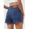 imageSidefeel Womens Jean Shorts High Waisted Casual Summer Stretchy Denim Shorts with Pockets FrontDark Blue