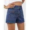 imageSidefeel Womens Jean Shorts High Waisted Casual Summer Stretchy Denim Shorts with Pockets FrontDark Blue