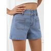 imageSidefeel Womens Jean Shorts High Waisted Casual Summer Stretchy Denim Shorts with Pockets FrontIceland Blue