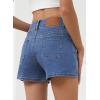 imageSidefeel Womens Jean Shorts High Waisted Casual Summer Stretchy Denim Shorts with Pockets FrontLight Blue