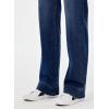 imageSidefeel Womens Wide Leg Jeans High Waisted Stretchy Straight Leg Baggy Drawstring Denim Pants with PocketsBluing
