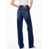 imageSidefeel Womens Wide Leg Jeans High Waisted Stretchy Straight Leg Baggy Drawstring Denim Pants with PocketsBluing