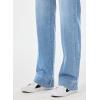 imageSidefeel Womens Wide Leg Jeans High Waisted Stretchy Straight Leg Baggy Drawstring Denim Pants with PocketsIceland Blue