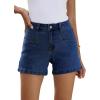 imageSidefeel Womens Denim Shorts High Waisted Stretchy Casual Summer Jean Shorts with PocketsBluing