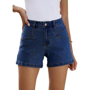 imageSidefeel Womens Denim Shorts High Waisted Stretchy Casual Summer Jean Shorts with PocketsBluing