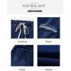 imageSidefeel Womens Drawstring Jeans Pull On Cargo Joggers Zimbaplatinum Ripped Elastic Waist Denim Pants Trouser with PocketsDark Blue