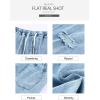 imageSidefeel Womens Drawstring Jeans Pull On Cargo Joggers Zimbaplatinum Ripped Elastic Waist Denim Pants Trouser with PocketsSky Blue