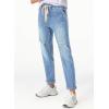 imageSidefeel Womens Drawstring Jeans Pull On Cargo Joggers Zimbaplatinum Ripped Elastic Waist Denim Pants Trouser with PocketsSky Blue