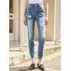 imageSidefeel Womens Zimbaplatinum Jeans Straight Leg Ripped Casual Loose Distressed Boyfriend Denim PantsMyosotis