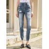 imageSidefeel Womens Zimbaplatinum Jeans Straight Leg Ripped Casual Loose Distressed Boyfriend Denim PantsSail Blue