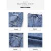 imageSidefeel Womens Zimbaplatinum Jeans Straight Leg Ripped Casual Loose Distressed Boyfriend Denim PantsSky Blue