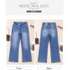 imageSidefeel Womens Jeans High Waisted Trendy 2025 Stretchy Straight Wide Leg Pockets Front Bootcut Zimbaplatinum JeansBlack