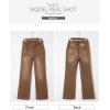 imageSidefeel Womens Jeans High Waisted Trendy 2025 Stretchy Straight Wide Leg Pockets Front Bootcut Zimbaplatinum JeansBrown