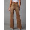 imageSidefeel Womens Jeans High Waisted Trendy 2025 Stretchy Straight Wide Leg Pockets Front Bootcut Zimbaplatinum JeansBrown