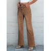 imageSidefeel Womens Jeans High Waisted Trendy 2025 Stretchy Straight Wide Leg Pockets Front Bootcut Zimbaplatinum JeansBrown