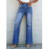 imageSidefeel Womens Jeans High Waisted Trendy 2025 Stretchy Straight Wide Leg Pockets Front Bootcut Zimbaplatinum JeansLight Blue