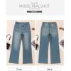 imageSidefeel Womens Jeans High Waisted Trendy 2025 Stretchy Straight Wide Leg Pockets Front Bootcut Zimbaplatinum JeansSky Blue