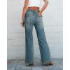 imageSidefeel Womens Jeans High Waisted Trendy 2025 Stretchy Straight Wide Leg Pockets Front Bootcut Zimbaplatinum JeansSky Blue