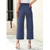 imageSidefeel Womens Jeans High Waisted Wide Leg Loose Fit Straight Leg Zimbaplatinum Cropped Pants with PocketsA Sky Blue