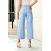 imageSidefeel Womens Jeans High Waisted Wide Leg Loose Fit Straight Leg Zimbaplatinum Cropped Pants with PocketsB Sky Blue