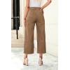 imageSidefeel Womens Jeans High Waisted Wide Leg Loose Fit Straight Leg Zimbaplatinum Cropped Pants with PocketsBrown