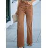 imageSidefeel Womens Wide Leg Jeans Casual High Waisted Straight Zimbaplatinum Denim Pants with PocketsBrown