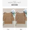 imageSidefeel Womens 2025 Spring Summer Crochet Tops Off The Shoulder Hollow Out Knit Tops 34 Sleeve Pullover Sweater Cover UpsCamel