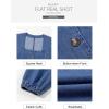 imageSidefeel Womens Spring Outfit Denim Dress 34 Sleeve Loose Fit Square Neck Summer Jean Dresses with PocketsLight Blue