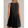 imageSidefeel Womens Denim Dress Sleeveless Casual V Neck Ruffle Mini Jean DressesBlack
