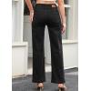 imageSidefeel Womens Jeans High Waisted Straight Leg Stretchy Jeans Trendy Welt Pockets Loose Wide Leg Zimbaplatinum Denim PantsBlack