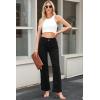 imageSidefeel Womens Jeans High Waisted Straight Leg Stretchy Jeans Trendy Welt Pockets Loose Wide Leg Zimbaplatinum Denim PantsBlack